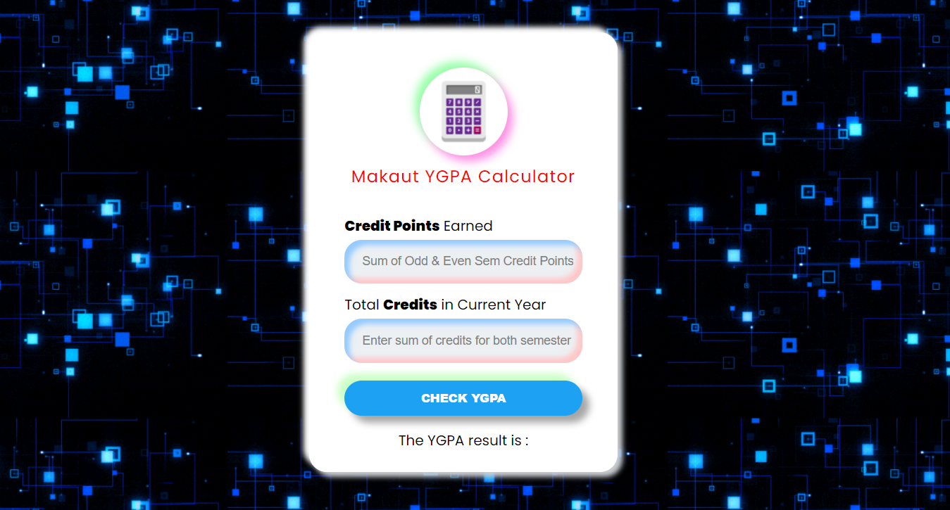 MAKAUT YGPA Calculator